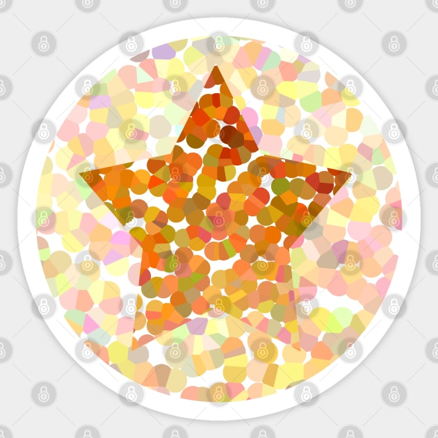 Gold Dotty Star Sticker by ellenhenryart